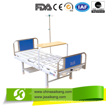 Double Cranks Hospital Beds with Overbed Table (CE/FDA/ISO)